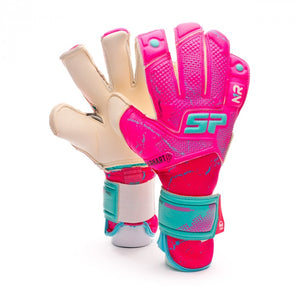Pair of fuchsia goalkeeper gloves for women used by  Noelia Ramos