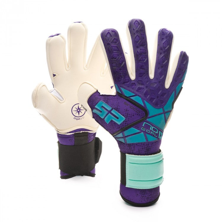 Pair of goalkeeper gloves forming part of the No Goal IX glove generation